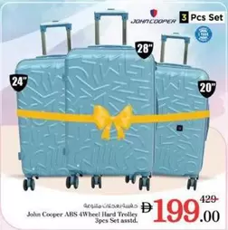 Set - ABS 4Wheel Hard Trolley 3pcs  asstd.