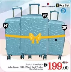 Set - ABS 4Wheel Hard Trolley 3pcs  asstd.