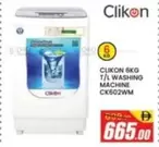 6KG T/L WASHING MACHINE CK602WM