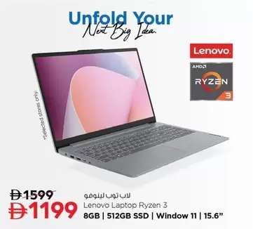 Lenovo - Laptop Ryzen 3