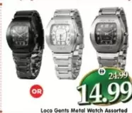 Loco Gents Metal Watch Assorted