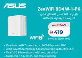 Asus - ZenWiFi BD4 W-1-PK