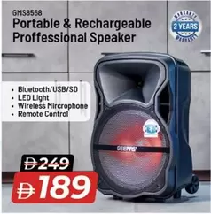 GMS8568 Portable & Rechargeable Proffessional Speaker