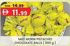 MAX MORNI PISTACHIO CHOCOLATE BALLS
