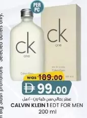 Calvin Klein - CALVIN KLEIN 1 EDT FOR MEN