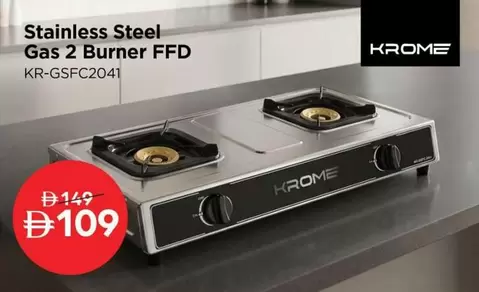 Stainless Steel Gas 2 Burner FFD KR-GSFC2041