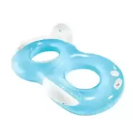 Intex Double Pillow Back Lounge Blue Colors for Pools, Built-in Backrests, 2 Person Lounge- 1.98mX1.17m