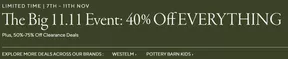 Pottery Barn catalogue | The Big 11.11 Event: 40% Off Everything | 2025-11-10T00:00:00.000Z - 2025-11-11T00:00:00.000Z