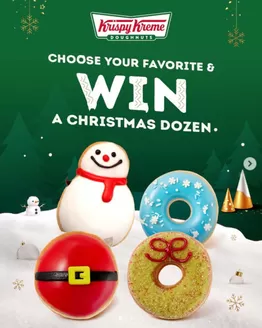 Krispy Kreme catalogue in Dubai | It’s Time! Pick one and you could WIN a Christmas Dozen! | 2025-12-09T00:00:00.000Z - 2025-12-15T00:00:00.000Z