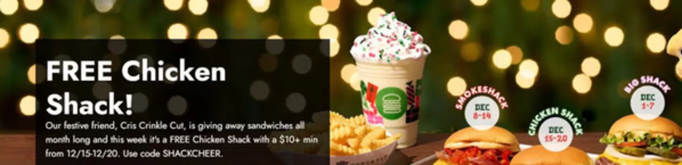 Shake Shack catalogue in Dubai | Free Chicken Shack! | 2025-12-16T00:00:00.000Z - 2025-12-20T00:00:00.000Z