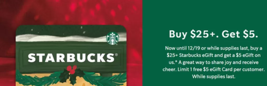 Starbuck's catalogue in Dubai | Buy $25+. Get $5. | 2025-12-16T00:00:00.000Z - 2025-12-19T00:00:00.000Z
