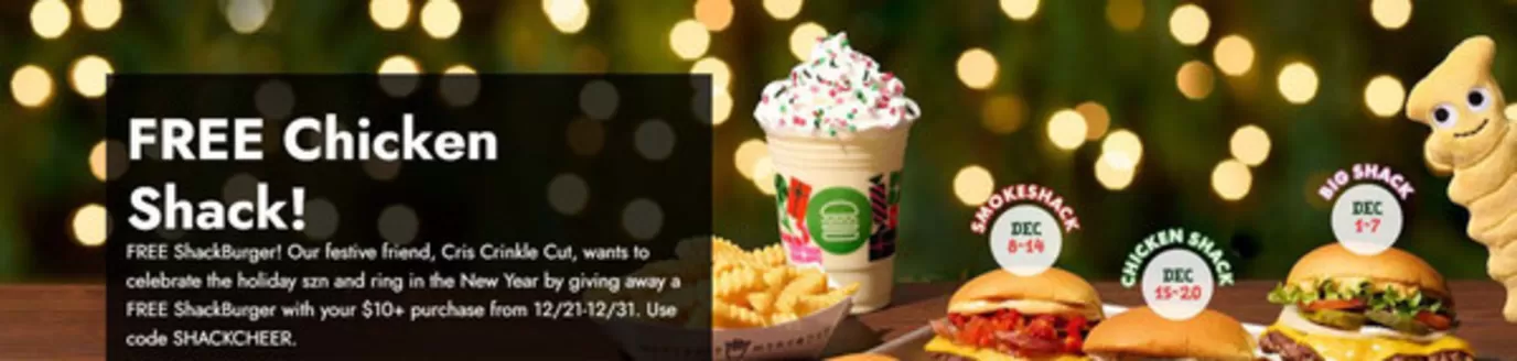 Shake Shack catalogue in Fujairah | Free Chicken Shack! | 2025-12-22T00:00:00.000Z - 2025-12-31T00:00:00.000Z