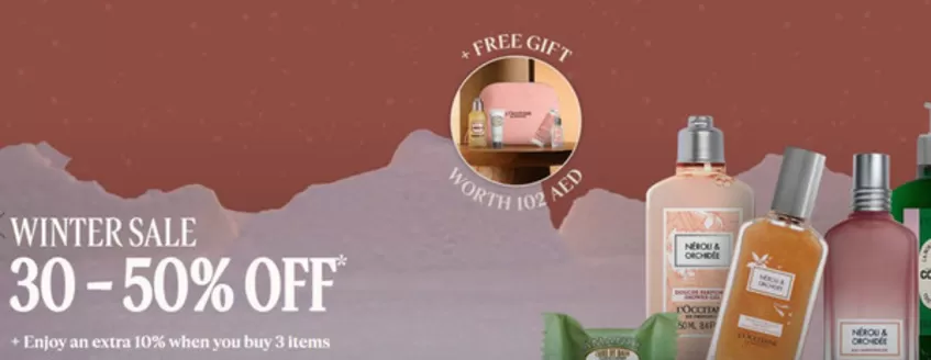 L'Occitane catalogue in Dubai | Your Exclusive Treat Free Beauty Pouch On Orders Over 650 Aed | 2025-12-29T00:00:00.000Z - 2026-01-16T00:00:00.000Z