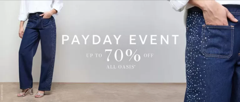 Oasis catalogue in Abu Dhabi | Payday Event Up To 70% Off | 2026-01-26T00:00:00.000Z - 2026-01-30T00:00:00.000Z
