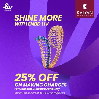 Kalyan Jewellers catalogue in Dubai | Exclusive Offer For Enbd Liv Customers! | 2026-02-05T00:00:00.000Z - 2026-03-31T00:00:00.000Z