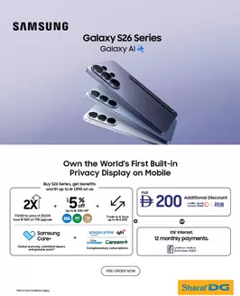 Sharaf DG catalogue | Own the World's First Built-in Privacy Display on Mobile | 2026-02-26T00:00:00.000Z - 2026-03-02T00:00:00.000Z