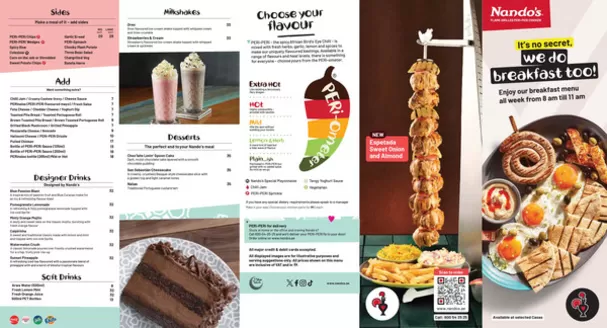 Nando's catalogue in Al Bataeh | TakeAway Menu English | 2026-04-08T00:00:00.000Z - 2026-04-22T00:00:00.000Z
