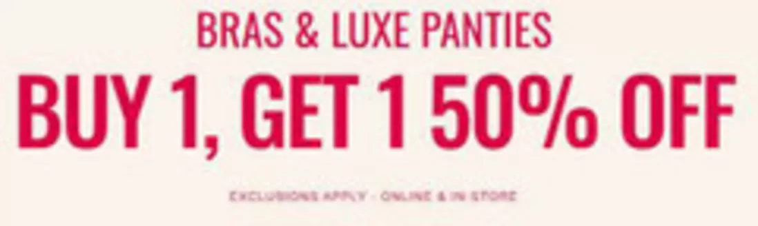 La Senza catalogue | Bras & Luxe Panties Buy 1, Get 1 50% Off | 2026-05-05T00:00:00.000Z - 2026-05-13T00:00:00.000Z