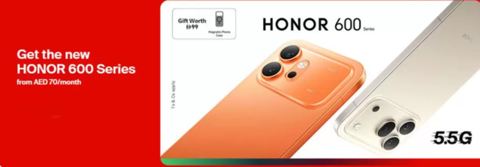 Etisalat catalogue in Kalba | Get The New Honor 600 Series | 2026-05-13T00:00:00.000Z - 2026-05-18T00:00:00.000Z