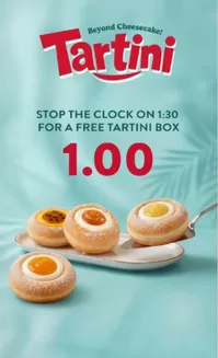 Krispy Kreme catalogue in Al Bataeh | Stop The Clock On 1:30 For A Free Tartini Box 1.00 | 2026-06-01T00:00:00.000Z - 2026-06-07T00:00:00.000Z