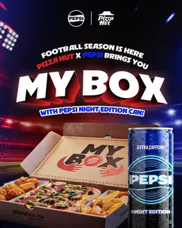Pizza Hut catalogue in Abu Dhabi | Grab A My Box With Pepsi Night Edition And Get In The Game For 800+ Prizes. | 2026-06-15T00:00:00.000Z - 2026-06-22T00:00:00.000Z