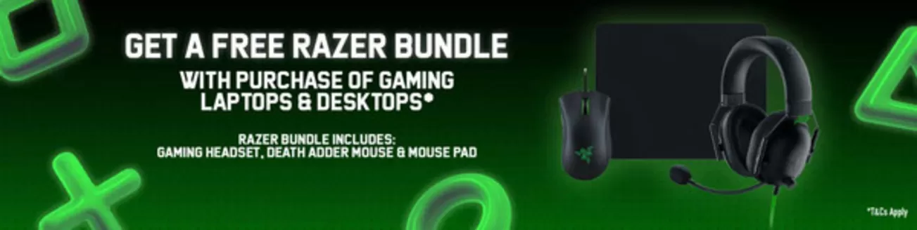 Virgin Megastore catalogue | Get A Free Razer Bundle With Purchase Of Gaming Laptops & Desktops | 2026-06-22T00:00:00.000Z - 2026-06-30T00:00:00.000Z
