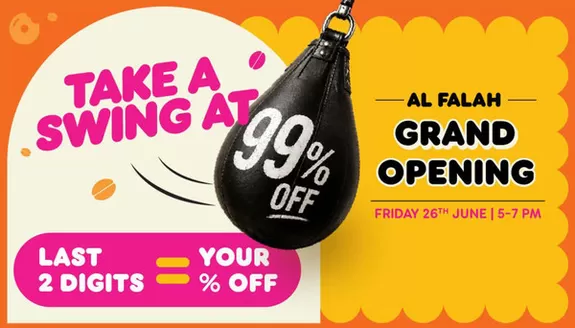 Dunkin Donuts catalogue in Dubai | Take A Swing At 99% Off | 2026-06-26T00:00:00.000Z - 2026-06-29T00:00:00.000Z