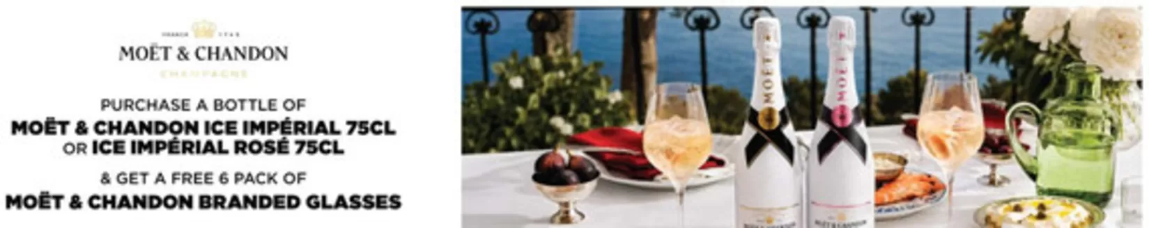 MMI catalogue | Get A Free 6 Pack Of Moët & Chandon Branded Glasses | 2026-07-13T00:00:00.000Z - 2026-07-24T00:00:00.000Z