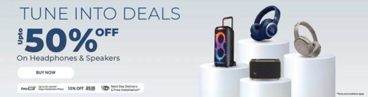 Jumbo catalogue in Abu Dhabi | Tune Into Deals 50% Off On Headphones & Speakers | 2026-07-20T00:00:00.000Z - 2026-07-26T00:00:00.000Z