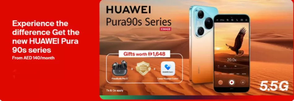 Etisalat catalogue in Al Dhaid | Experience The Difference Get The New Huawei Pura 90s Series From AED 140/Month | 2026-07-27T00:00:00.000Z - 2026-08-07T00:00:00.000Z