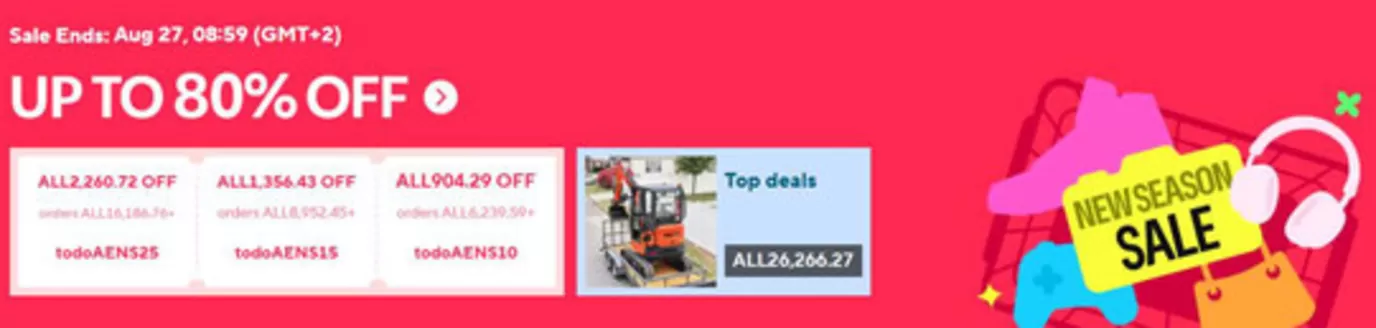 Aliexpress catalogue | Up To 80% Off | 2026-08-17T00:00:00.000Z - 2026-08-27T00:00:00.000Z