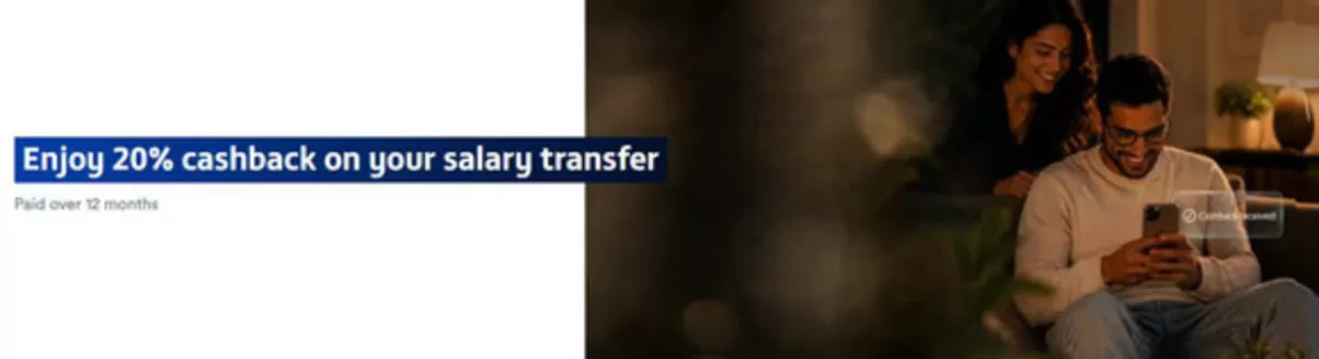 Bank of Sharjah catalogue | Enjoy 20% Cashback On Your Salary Transfer | 2026-08-19T00:00:00.000Z - 2026-12-31T00:00:00.000Z