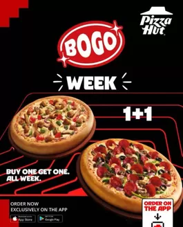 Pizza Hut catalogue | Double The Pizza, Same Price. Bogo Week | 2026-08-19T00:00:00.000Z - 2026-08-23T00:00:00.000Z