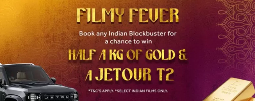Vox Cinemas catalogue | Book Any Indian Blockbuster For A Chance To Win Half A Kg Of Gold & A Jetour T2 | 2026-08-24T00:00:00.000Z - 2026-08-31T00:00:00.000Z