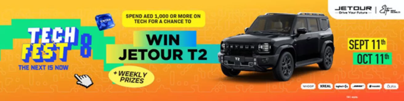 Virgin Megastore catalogue in Dubai | Win Jetour T2 | 2026-09-15T00:00:00.000Z - 2026-10-11T00:00:00.000Z