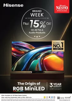 Nesto catalogue in Dubai | Nesto Hisense Brand Of The Week | 2026-09-24T00:00:00.000Z - 2026-09-30T00:00:00.000Z