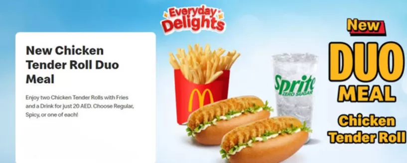 McDonald's catalogue in Dubai | New Chicken Tender Roll Duo Meal | 2026-10-01T00:00:00.000Z - 2026-10-09T00:00:00.000Z