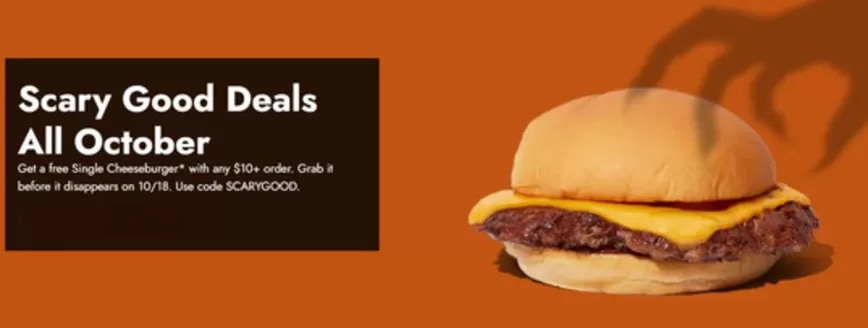 Shake Shack catalogue in Mussafah | Get a free Single Cheeseburger* with any $10+ order. | 2026-10-13T00:00:00.000Z - 2026-10-18T00:00:00.000Z