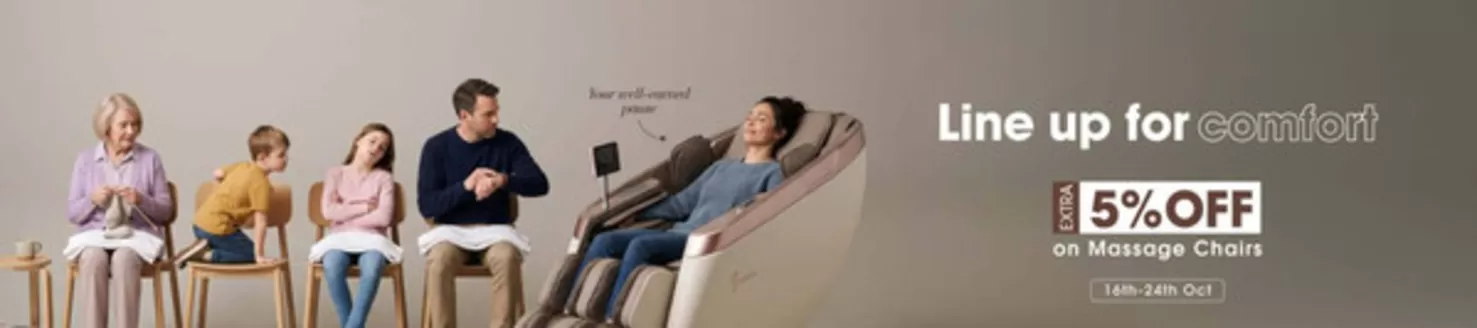 Danube Home catalogue in Sharjah | Line Up For Comfort Extra 5%off On Massage Chairs | 2026-10-23T00:00:00.000Z - 2026-10-24T00:00:00.000Z