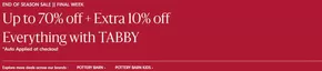 Up to 70% off + Extra 10% off