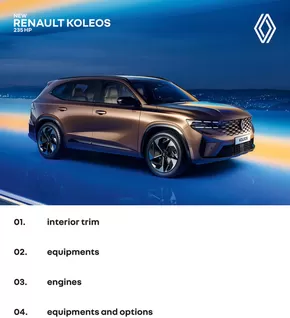 Renault catalogue in Al Nahda | Equpiments and options New Koleos ENG | 2025-07-17T00:00:00.000Z - 2025-07-31T00:00:00.000Z