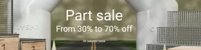 Part Sale From 30% Up To 70% Off