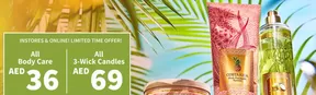 All Body Care AED 36 All 3-Wick Candles AED 69