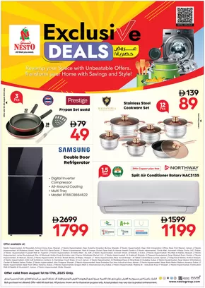 Nesto catalogue in Dubai | Nesto EXCLUSIVE OFFER AL NAHDA DXB | 2025-08-01T00:00:00.000Z - 2025-08-18T00:00:00.000Z