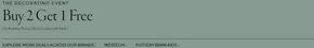 Pottery Barn catalogue | The Decorating Event Buy 2 Get 1 Free! | 2025-08-11T00:00:00.000Z - 2025-08-22T00:00:00.000Z