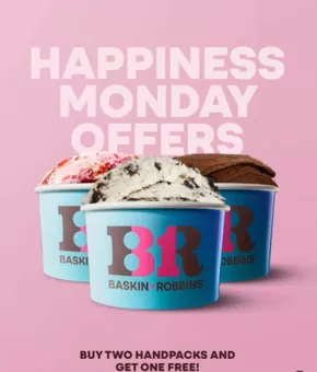 Baskin Robbins catalogue | Happiness Monday Offers | 2025-08-11T00:00:00.000Z - 2025-08-11T00:00:00.000Z