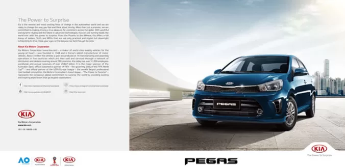 Kia catalogue in Ajman | Kia Pegas | 2025-08-22T00:00:00.000Z - 2026-08-22T00:00:00.000Z
