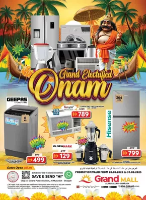 Grand Hyper Market catalogue in Ajman | Grand Electrified Onam - Grand Mall Sharjah | 2025-08-28T00:00:00.000Z - 2025-08-31T00:00:00.000Z