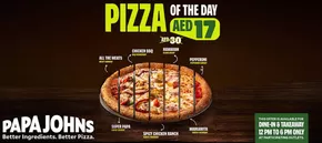 Papa John's catalogue in Dubai | Pizza of The Day AED 17 | 2025-09-03T00:00:00.000Z - 2025-09-15T00:00:00.000Z