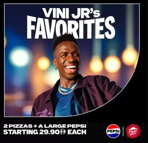 Pizza Hut catalogue in Umm al-Quwain | Offers - Vini JR's Favorites | 2025-09-04T00:00:00.000Z - 2025-09-28T00:00:00.000Z